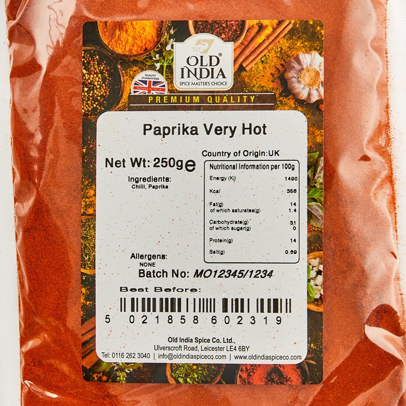 Old India Paprika Very Hot 250g