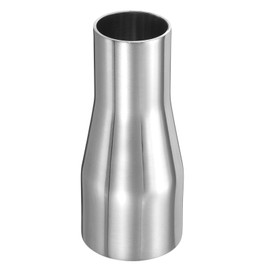 PATIKIL Concentric OD Pipe Fitting 1-3/4" (45mm) to 1-1/4" (32mm) OD 304 Stainless Steel Bat Weld Tube Long Reducer Exhaust Pipe Food Beverage HVAC Plumbing Silver