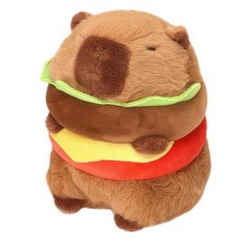 Zenitsu Capybara Plush Toy Soft Stuffed Animal Cute and Cuddly Gift for Kids and Adults Birthday Present Home Decoration (Brown C)
