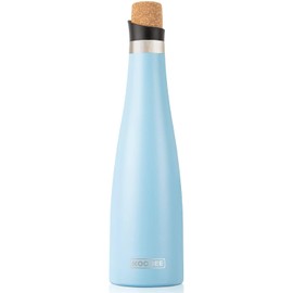 KOODEE Wine Bottle - 1000ml Insulated Stainless Steel Wine Bottle with Double Wall Vacuum Sealed Lids,for Wine Lovers Keeps Wine Cold for 24 Hours and Hot for 12 Hours (Sky Blue,1000ml)