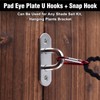 SPEEDWOX Set of 4 Stainless Steel Ceiling Hooks Pad Eye