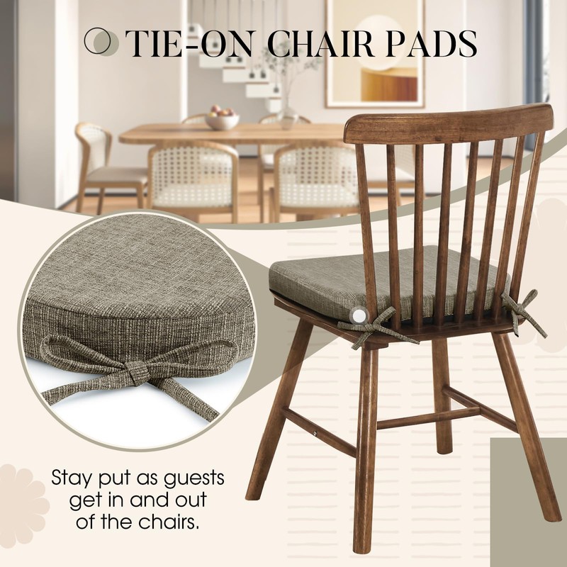 Basic Beyond Chair Cushions for Dining Chairs 4 Pack, Kitchen