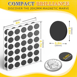 FINDMAG 240 Pcs Round Magnets with Adhesive Backing, Flexible Magnetic Tape Dots, Self Adhesive Magnet Strips for Crafts, Whiteboard, School, Home, Hanging & Organizing Light Objects
