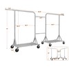 Raybee Heavy-Duty Clothes Rack, 117" W Rolling Rack with Wheels,