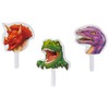 Creative Converting Party, 2.5"-12 Dinosaur Cupcake Toppers | 3 Pcs,