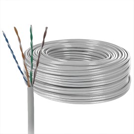 Cable De Red Utp 100% Cobre Cat5e Interior Gris Bobina 150m