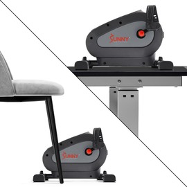Sunny Health & Fitness Smart Motorized Mini Exercise Bike, Dual Function Under-Desk Pedal Trainer for Seniors’ Mobility, Portable Home Cardio Workout, Free SunnyFit App Bluetooth Link – SF-B024041