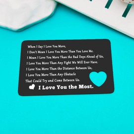 Engraved Wallet Insert Card for Boyfriend Fiance Husband Anniversary Card for Men Christmas Birthday Valentines Day Gifts Going Away Gifts I Love You Gifts for Him Boyfriend