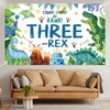 Lofaris Dinosaur Birthday Banner - 70.8x43.3 Inch Polyester Banner with