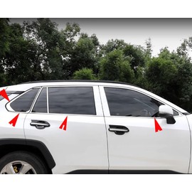 ANUNFRRE Car Accessories Fit for Toyota RAV4 2019-2025 Stainless Steel Chrome Lower Windows Frame Sill Molding Cover Trims 8PCS