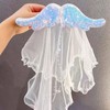 RICISUNG Wedding Veil, Angel Wings, Bangs Pin, Veil, Women's Hair