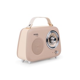 Roxel RFM01 Retro FM Radio Party speaker – Timeless Design, Superior Sound, FM Radio, MP3 Playback & Wireless BT Streaming, Perfect as a Gift (Cream)