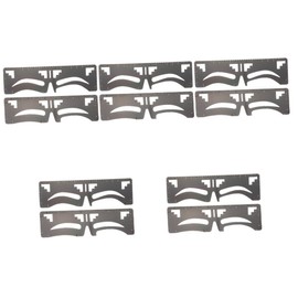 FRCOLOR 5sets Professional Eyebrow Ruler Shaper Tool Symmetrical Brow Guide Stencil for Women Easy Makeup Supplies 2pcs*5