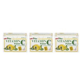 Amosvital Vitamin C Powder 1000 mg Sticks - FS with 30 Sticks of 1 g Each for Dissolving (1)