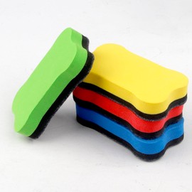 4 Pcs Magnetic Dry Erase Eraser, Small Magnetic Whiteboard Eraser in Bright Color, Cute Bone Shape Dry Erase Board Eraser for Whiteboard, Kids, Teacher, Classroom, Home and Office (4 Colors)