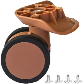 SHOWKOO Suitcase Castors Replacement Wheels for Suitcase Silent Suitcase Wheels, Rubber Swivel Castors with Bearings, Repair Accessory Sets for Suitcase Luggage Model 002 (Pack of 1)