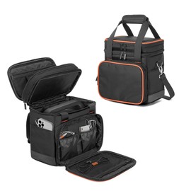 Trunab Double-Layer Carrying Case Compatible with Jackery Portable Power Station Explorer 1000, Battery Case with Waterproof Bottom and Upper Compartment for Charging Accessories