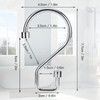 Goowin Shower Curtain Hooks, 12 Pcs S Shape Shower Curtain