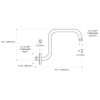 OFFO Shower Head Extension Arm 13 in, S Shaped High