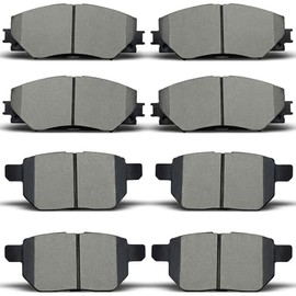 ALADICHE Pastillas de freno de cerámica delanteras traseras compatibles con Pontiac Vibe 2009-2010, Scion xB 2008-2015, Toyota Corolla 2009-2019, Toyo