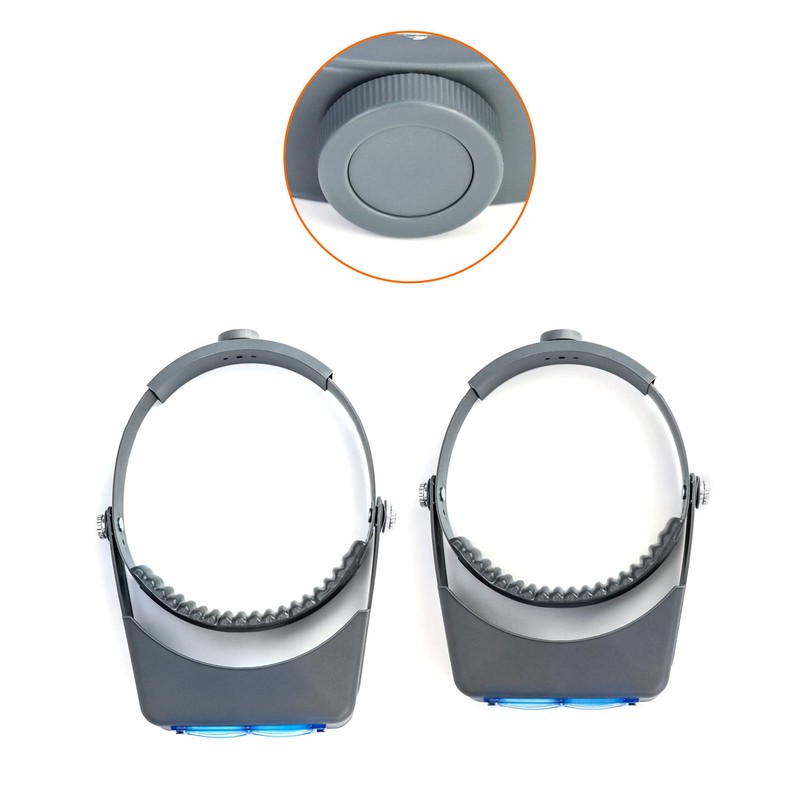QWORK Headband Magnifier, Double Optical Lens Head-Mounted Reading Magnifier Hands