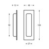 Intersteel 120 X 40 mm Satin Stainless Steel Rectangular Blind