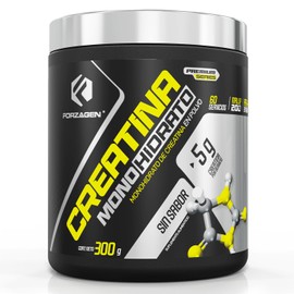 FORZAGEN  Creatina Monohidrato  100 Monohidrato de Creatina  300 g  60 Servicios x Envase  Sin Sabor  5 g de Proteína por Servicio  Sin Azúcar...     