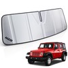 MZS Windshield Sun Shade Compatible with Wrangler JK JKU 2011-2018,