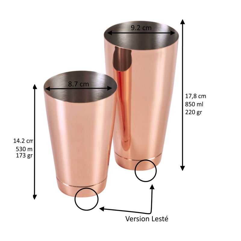 Boston Shaker Set Copper Boston Shaker Stainless Steel Available in