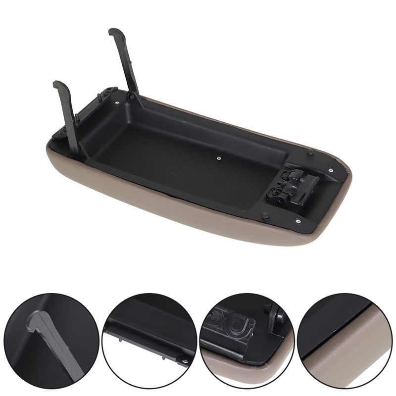 Silscvtt Tan Center Console Lid Latch Armrest Lid Replacement for