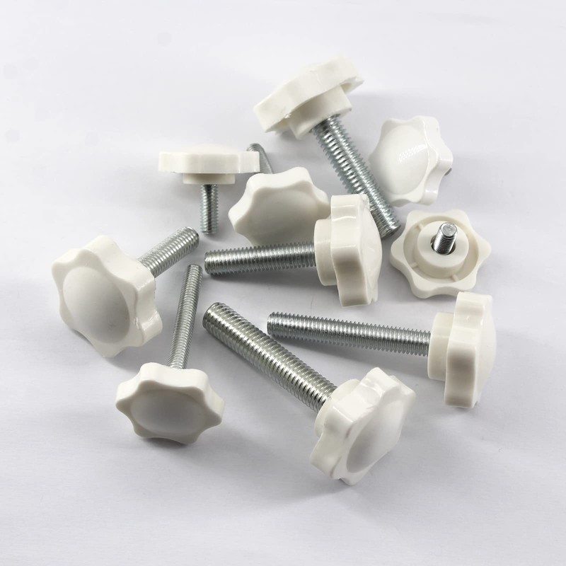 Faspiroty 20pcs M8x16 Star Hand Tension Screw Male Thread Thumb