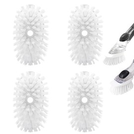 Brush Refills for OXO Dish Brush - 4 Pack Dish Brush Cleaning Soap Dispensing Head Replacement for Scrubber (White)