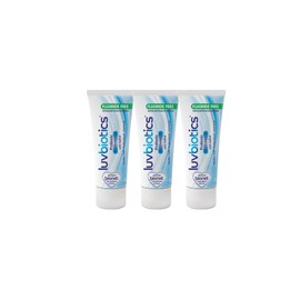 Luvbiotics Original Toothpaste with Oral Probiotics & Xylitol -Promotes Healthy Oral Microbiome for Fresh Breath, Healthy Gums & Teeth- Free from Fluoride, SLS, Parabens - (3 packs of 75 ml)