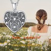 SOULMEET Heart Daisy Locket Necklace That Holds 2 Pictures Silver