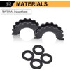 BUNKER INDUST D Ring/Shackle Isolator Kit,1 Pair Black D-Ring Isolator