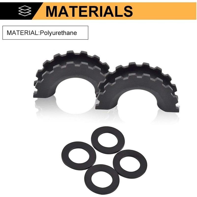 BUNKER INDUST D Ring/Shackle Isolator Kit,1 Pair Black D-Ring Isolator