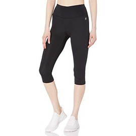 Energy Zone Women's High Waist Fitted Crop Legging, Deep Black, Large