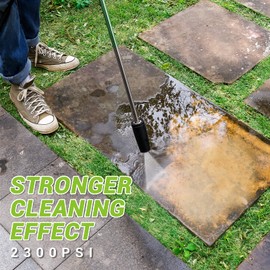 Rock&Rocker Electric Pressure Washer, Power Washer 2150 PSI 1.6 GPM Portable Car Washer Machine with Adjustable Spray Nozzle, Foam Cannon, Ideal for Home/Car/Driveway/Patio Cleaning, Orange (HX13S)