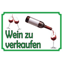 Ontrada Blechschild 20x30cm gewölbt Wein Alkohol Deko Geschenk Schild