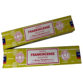 Satya Sai Baba Nag Champa Incense Sticks, Frankincense, 15 g each, Pack of 2