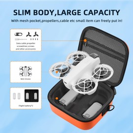 Flymile Mini Carrying Case for DJI NEO, orange, Simple, stylish
