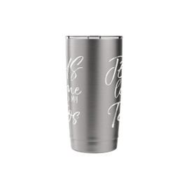Jesus Loves Me and My Tattoos Shirt Christian T-Shirt Stainless Steel Insulated Tumbler