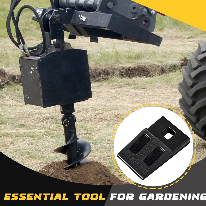 Hicarer 4 Pack 3 Point Auger Cutting Edge with Screw