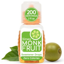 llinea Monk Fruit - 100% Monk Fruit, Sweetens Coffee, Tea, Smoothie & More, Zero-Calorie, Zero-Carbs, Gluten-Free, Non-GMO, No Erythritol, Approx. 200 Servings - 2 Fl Ounce Bottle, 1 Pack