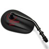 8mm Tapered Motorcycle Teardrop Rearview Short Stem Side Mirrors Replacement
