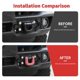 SQQP Bumper Tow Hook Covers Compatible with Ford Bronco 2021-2024+Exterior Accessories(Pink)