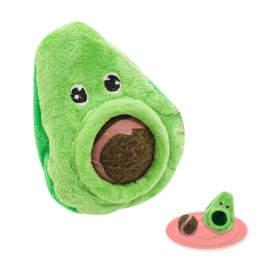 Andiker Dog Squeaky Toy with Plush Crinkle Fabric and Puppy Tennis Balls Inside, Cute Fruit Shapes Creative Dogs Chew Toy Interactive Dog Toys for Indoor Dogs Chasing Chewing Entertaining (Green)