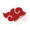 Spreadshirt Naruto Shippuden Akatsuki Symbol Sticker, 10 x 10 cm,