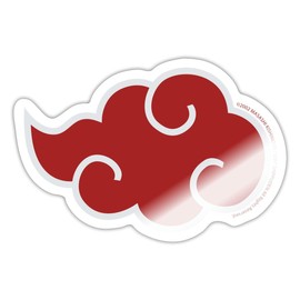 Spreadshirt Naruto Shippuden Akatsuki Symbol Sticker, 10 x 10 cm, Glossy White
