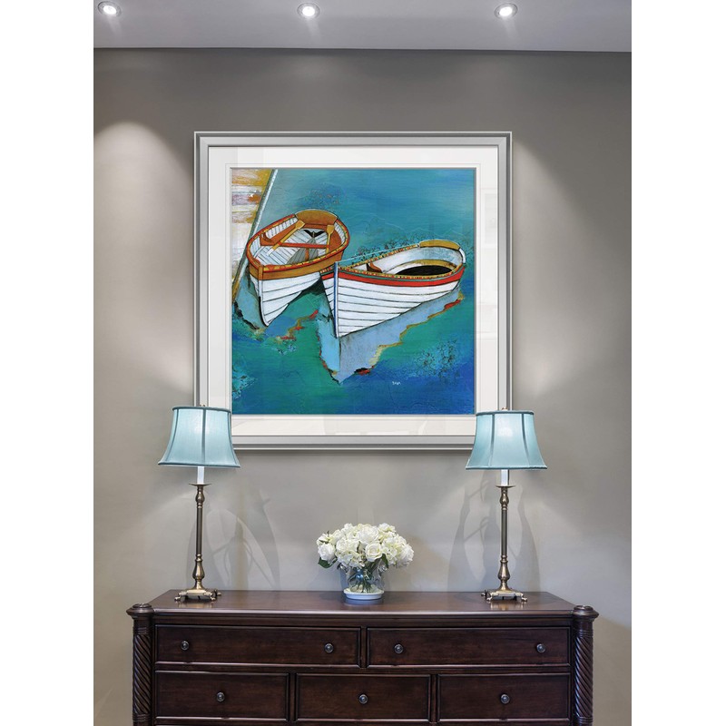 Rowboat Reflection -Framed Giclee Print